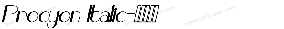Procyon Italic字体转换